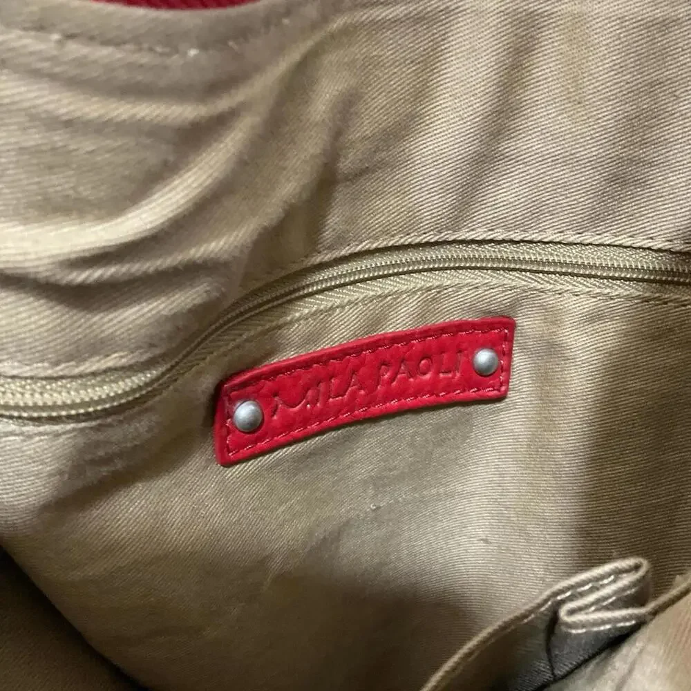 Mila Paoli Women's Red Bag - Picture 6 of 8